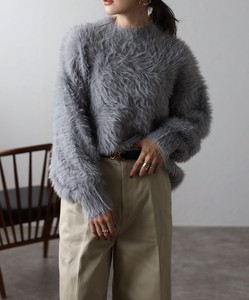 Sweater/Knitwear Pullover Crew Neck Knitted Shaggy