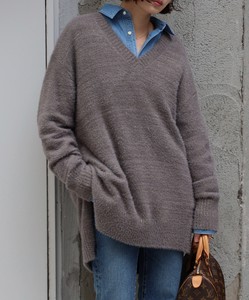 Sweater/Knitwear Shaggy V-Neck