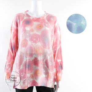 T-shirt Mohair Floral Pattern Knit Sew L Autumn/Winter 2023