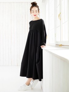 Casual Dress Oversized Large Silhouette Stretch Taffeta One-piece Dress Switching
