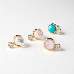 Pierced Earringss Natural M Made in Japan