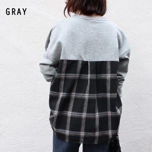 Sweatshirt Pullover Shaggy Brushed Lining Switching Autumn/Winter