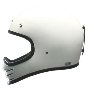 リード工業　RUDE(ルード)スクランブラーヘルメット　フリーサイズ(57-60cm未満)　ホワイト