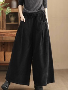 Full-Length Pant Plain Color Wide Pants Ladies Autumn/Winter