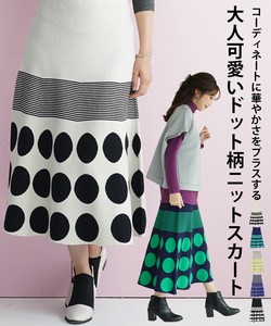 Skirt Jacquard Knit Skirt A-Line