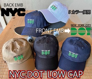 【NYC】ローキャップ DOT 帽子 ニューヨーク ユニセックス