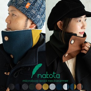 【人気】セーター2枚分の暖かさ。nakota　ウールツイル　ネックウォーマー　秋冬新作