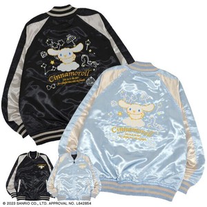 Jacket Baseball Jacket Sanrio Cinnamoroll Embroidered