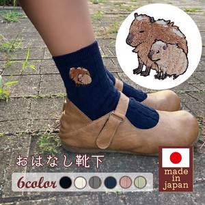 Crew Socks Gift Socks Embroidered Ladies Made in Japan