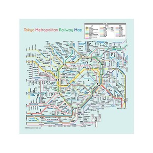 トレシー 22×22cm A 2222P-TMP Tokyo Metropolitan Railway Map