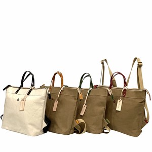 Backpack Cattle Leather Canvas 4-colors Made in Japan
