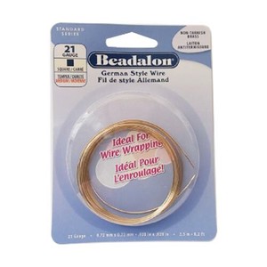 Beadalon(ビーダロン) スクエアワイヤー ノンターニッシュブラス 0.72mm×2.5m 21