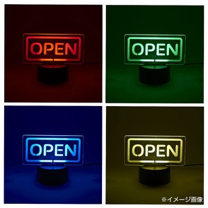 茶谷産業 アクリルLEDライト OPEN オープン ネオン看板風ライト 390-200