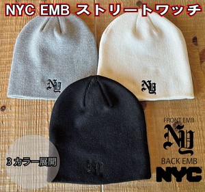 【NYC】NY刺繍 ストリートワッチ ニット帽 ニューヨーク ユニセックス