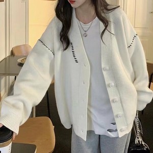 Sweater/Knitwear Knitted Plain Color Cardigan Sweater Ladies' Autumn/Winter