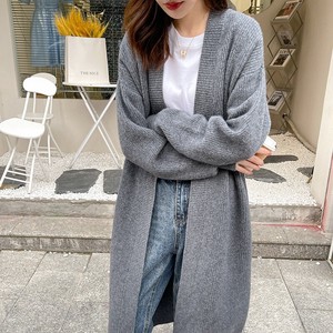 Cardigan Knitted Plain Color Cardigan Sweater Ladies' Autumn/Winter