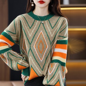 Sweater/Knitwear Knitted Long Sleeves Ladies' Autumn/Winter