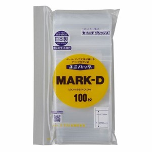 チャック付袋 生産日本社 チャック付ポリエチレン袋 ユニパックMARK-D(N)