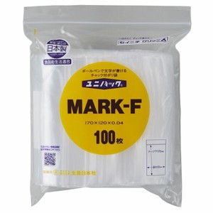チャック付袋 生産日本社 チャック付ポリエチレン袋 ユニパックMARK-F(N)