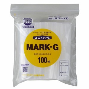 チャック付袋 生産日本社 チャック付ポリエチレン袋 ユニパックMARK-G(N)