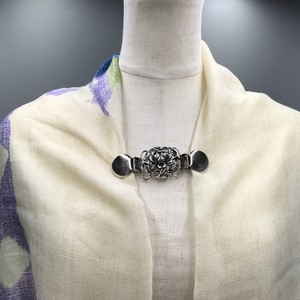 Tie Clip/Cufflink sliver Cardigan Sweater Flowers Stole