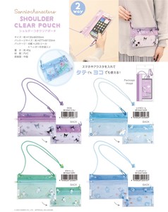 Pouch Shoulder Sanrio Characters Clear