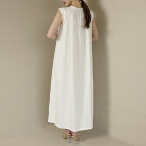 Casual Dress Design Ladies fashion Sleeveless Summer Cotton 100% Cotton Tuck