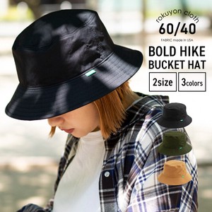 万能素材「60／40クロス」bold　hike　hat　ロクヨンクロス　バケットハット　帽子　軽撥水