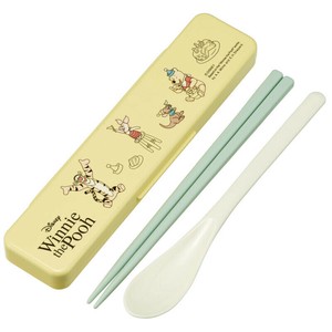 抗菌音のならないコンビセット 箸18cm  くまのプーさん cafe 　スケーター CCS3SAAG