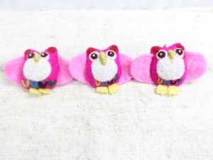Key Ring Key Chain Pink Owl
