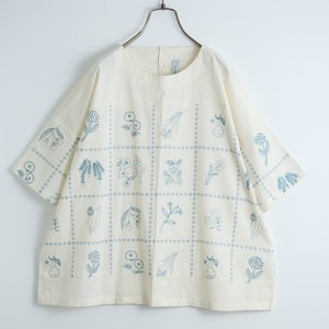 Button Shirt/Blouse Spring/Summer Embroidered