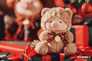 TOYZEROPLUS×CICI'S STORY 子豚 LULU クリスマス　テディーベア　14CM【コレクションフィギュア】
