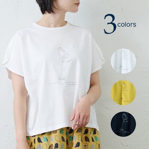 emago T-shirt Casual Flowers Natural NEW 2024 Spring/Summer