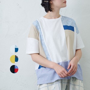 emago T-shirt Spring/Summer Switching 5/10 length
