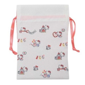 Pouch Hello Kitty Drawstring Bag Sanrio Characters Pastel