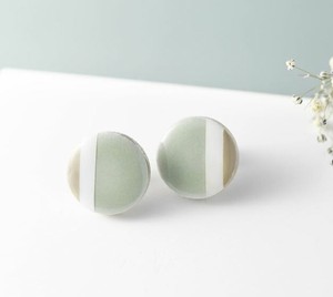 Mino ware Clip-On Earrings Earrings 3 Colors Made in Japan