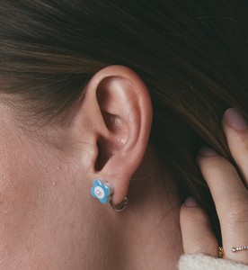 Mino ware Clip-On Earrings Pearl Earrings Made in Japan