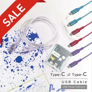 【アウトレット 特別セール】クリア　Type-C / Type- C ケーブル　 1.0m