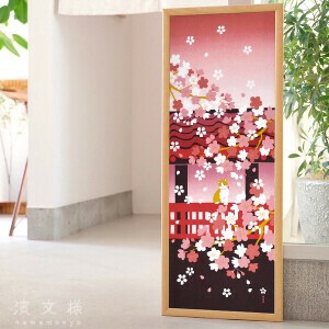 【濱文様】　絵てぬぐい　お花見ねこ春爛漫　(日本製)　　【春の人気者】