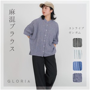 Button Shirt/Blouse Shirtwaist Short-Sleeve