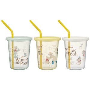 ストロー付きタンブラー 320ml 3個セット くまのプーさん プーさん Pooh  スケーター SIH3ST