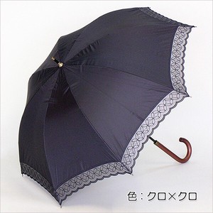 【晴雨兼用傘】サクラ骨手開き傘　七宝レース切継　カラーコーティング加工　UVカット　遮光遮熱