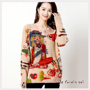 Sweater/Knitwear Feather Printed New Color
