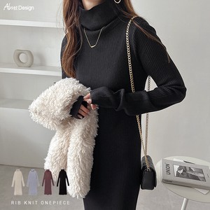 Casual Dress Knitted Ribbed Fingerless