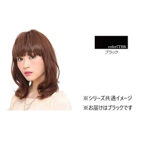 ★プリシラ 前髪ウィッグ ぱっつんちゃん FX-01 耐熱　TBK・ブラック