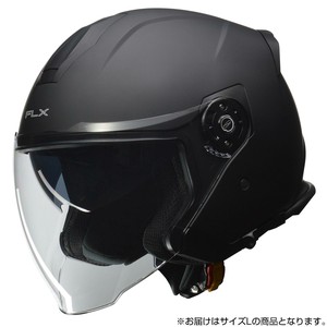 FLX インナーシールド付きジェットヘルメット Lサイズ(59-60cm未満) マットブラック