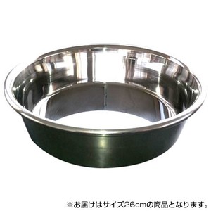 日本製　燕の職人が造る　ステンレス製　ペット用皿型食器　26cm　SS-260