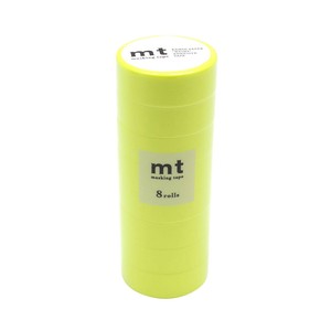 mt マスキングテープ 8P ショッキングイエロー  幅15mm×7m 同色8巻パック MT08P228R