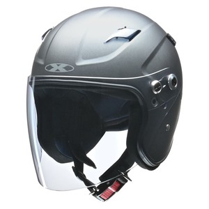 リード工業 　RAZZO　STRADA　セミジェットヘルメット　フリーサイズ(57-60cm未満)　マットガンメタ