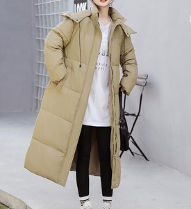 Coat Plain Color Hooded Ladies'